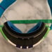 OAKLEY O FRAME 2.0 MX SnowGoggles - RACE Green/Blue Strap w/ ICE IRIDESCENT Lens