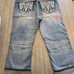 Grace In LA Capri Jeans Womens Plus Size 17 Blue Denim Embellished