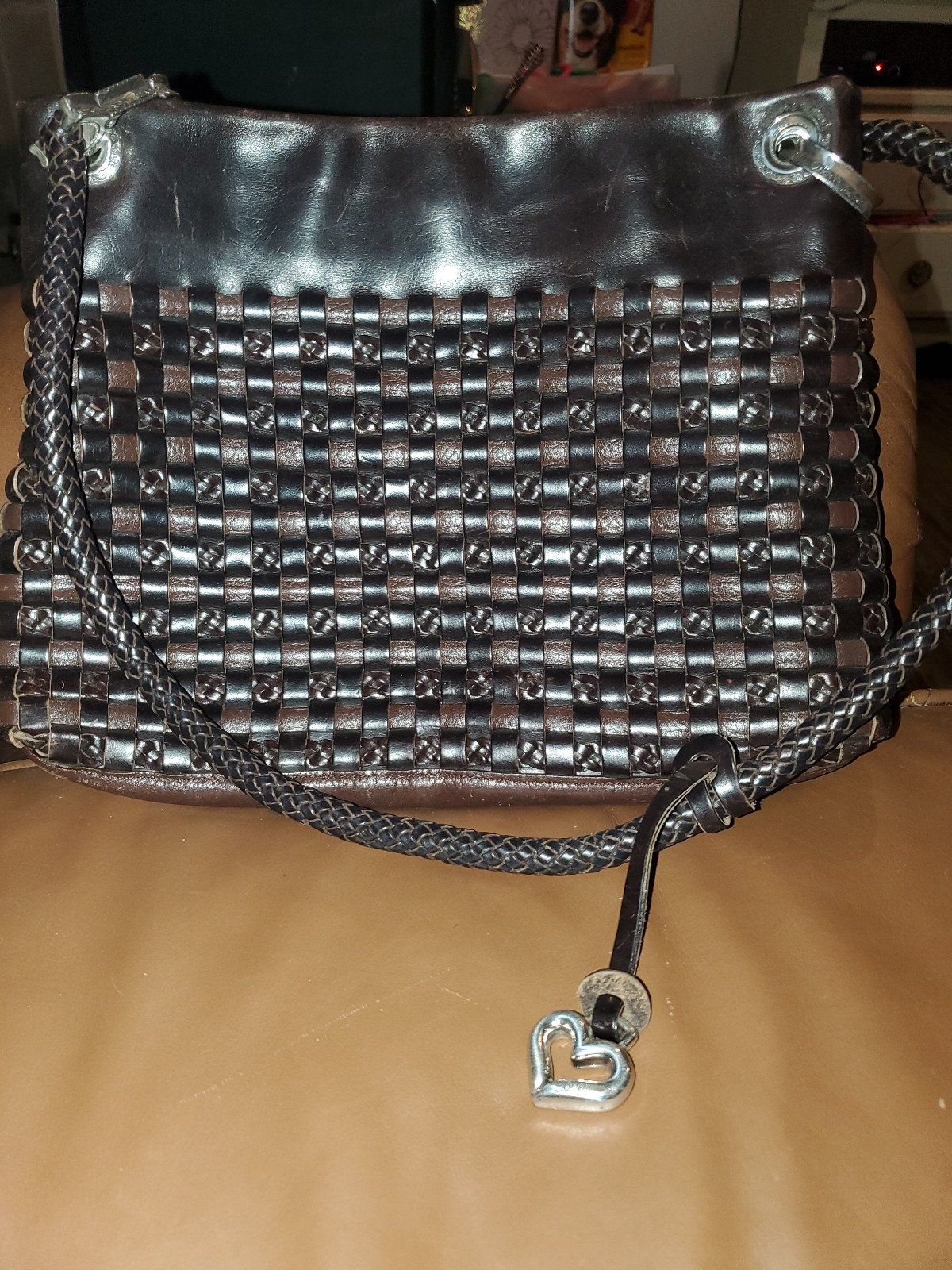 Brighton braided leather hobo bag