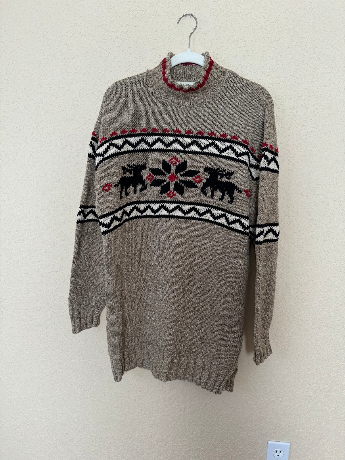 Eddie Bauer Nordic Sweater Tunic, Size Medium