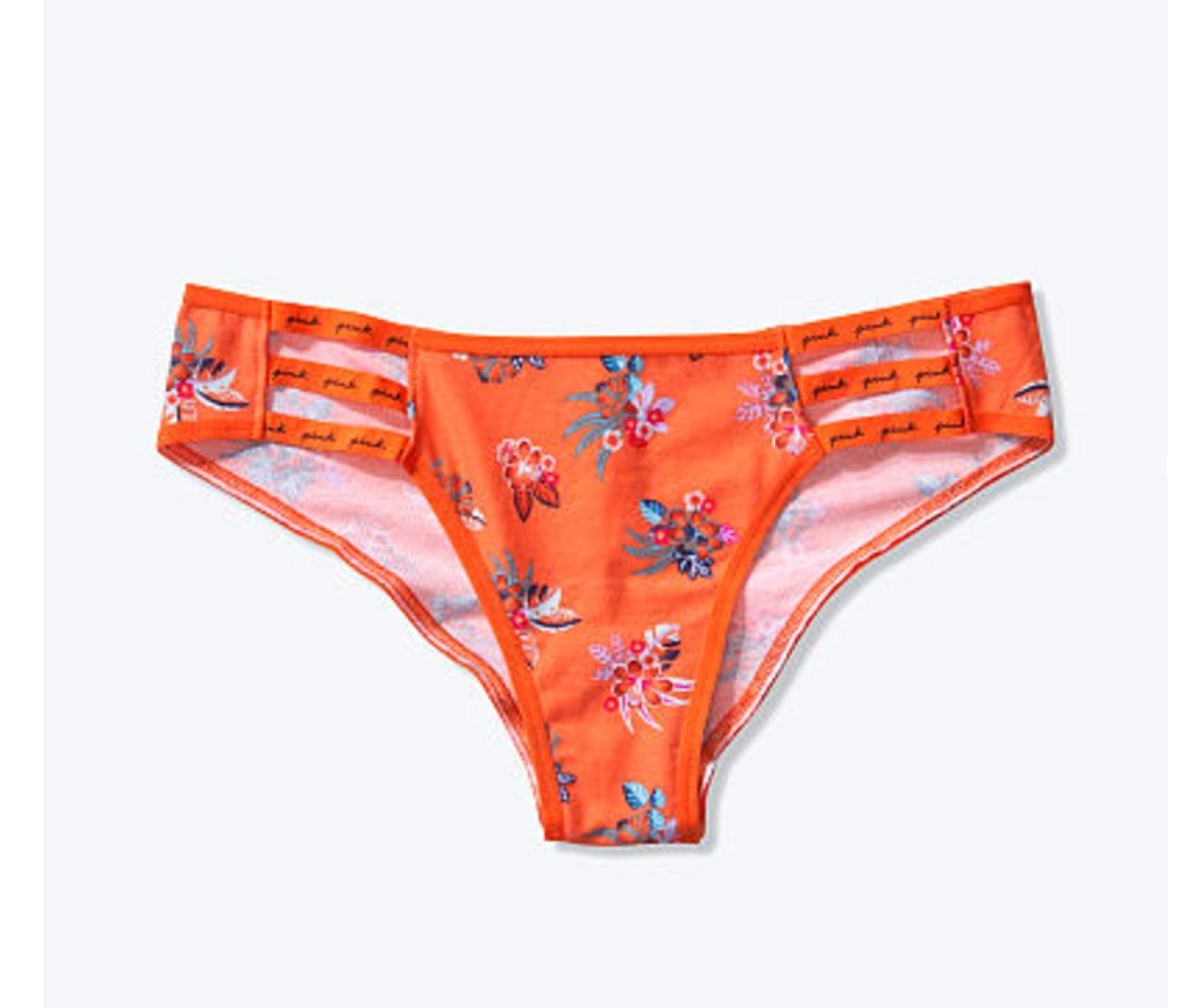 Medium VS PINK STRAPPY LOGO CHEEKSTER Fire Orange Floral Bunches