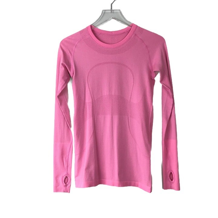 Lululemon RARE Swiftly Tech Long Sleeve Crew in Heathered Neon Pink Size 6