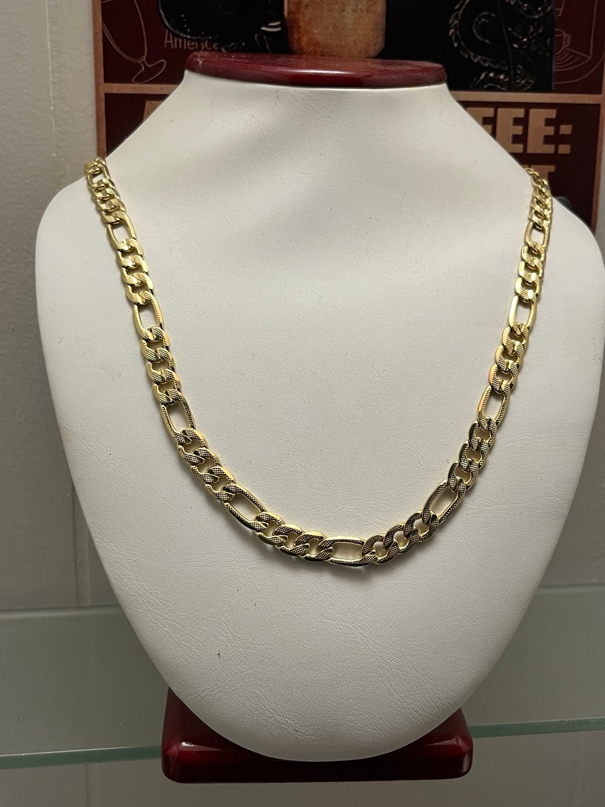 24” figaro chain diamond cut