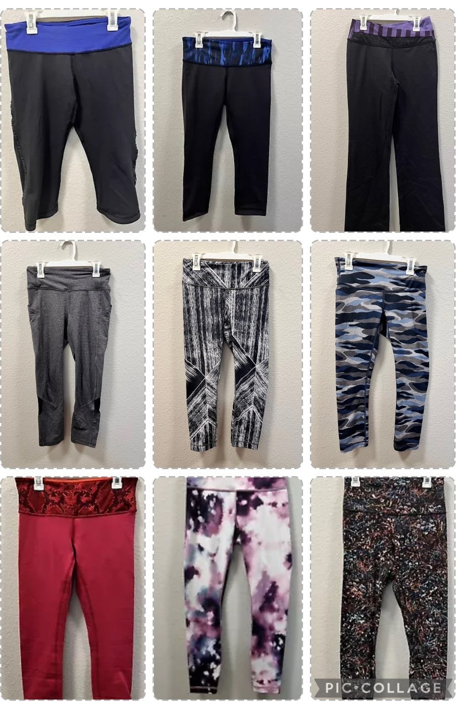Lululemon Athletica Bundle Of Six Leggings Different length and Colors Size 6