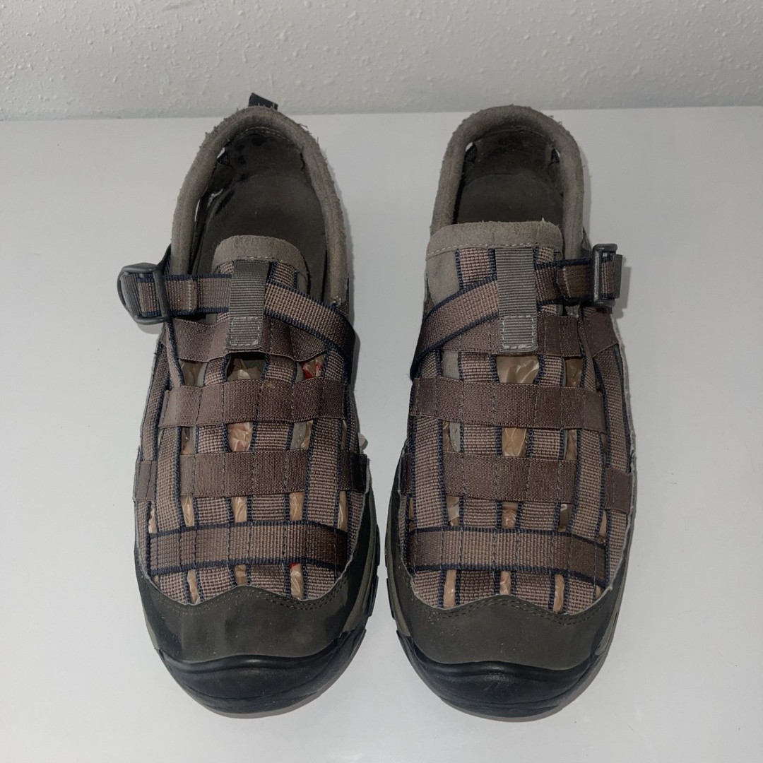 Chaco Mens US 10 Brown Woven Closed Toe Gunmetal Water Slip-On Sport Sandals