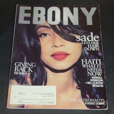 SADE Lets Her Hair Down EBONY MAGAZINE HAITI 2010 APRIL