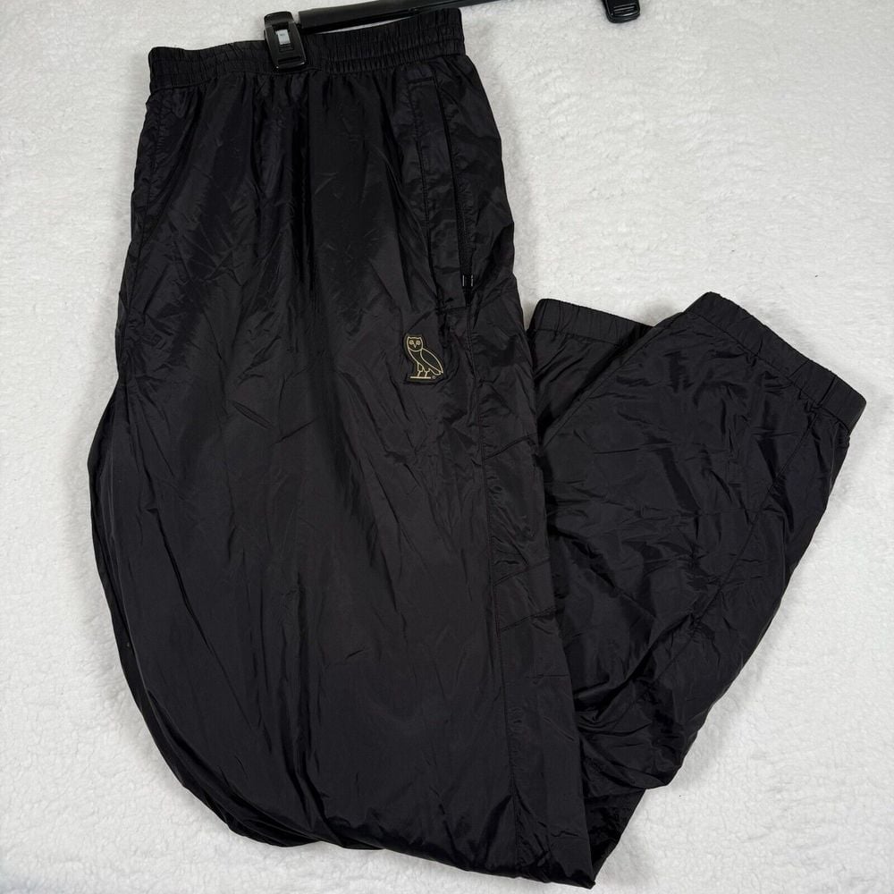 OVO Windbreaker Pants Men 2XL Black Zip Pocket Mesh Lined Drake October Very Own