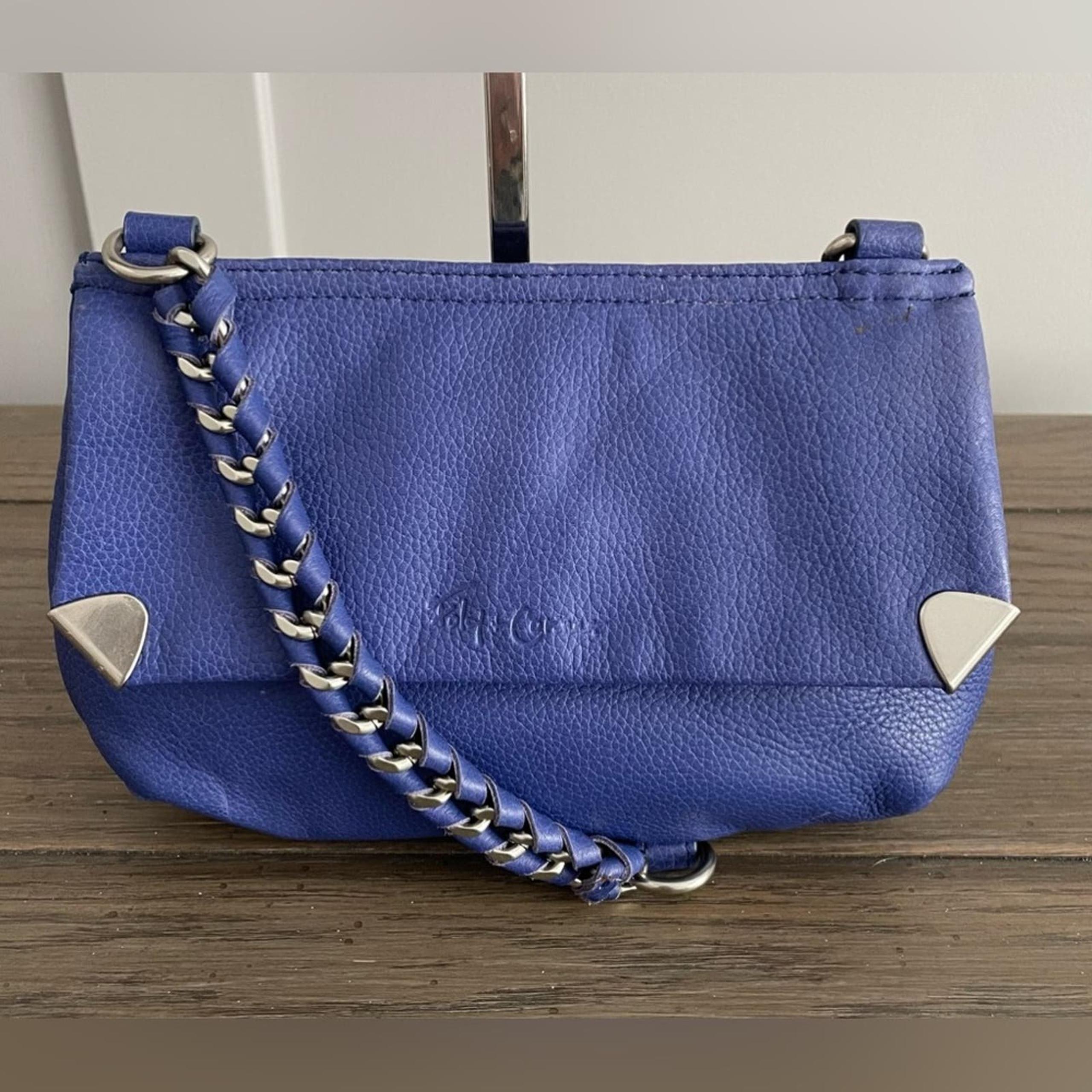 VGUC, Foley + Corinna Blue Pebbled Leather Shoulder Bag