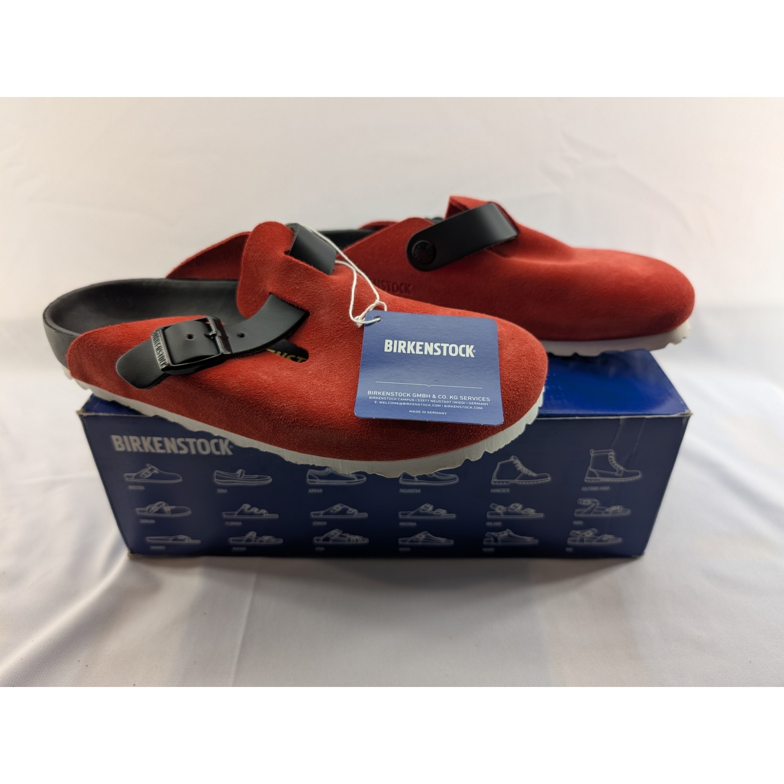 NWT Birkenstock x Concepts Boston BS Clog in Basic Red size EU 38 NARROW FIT