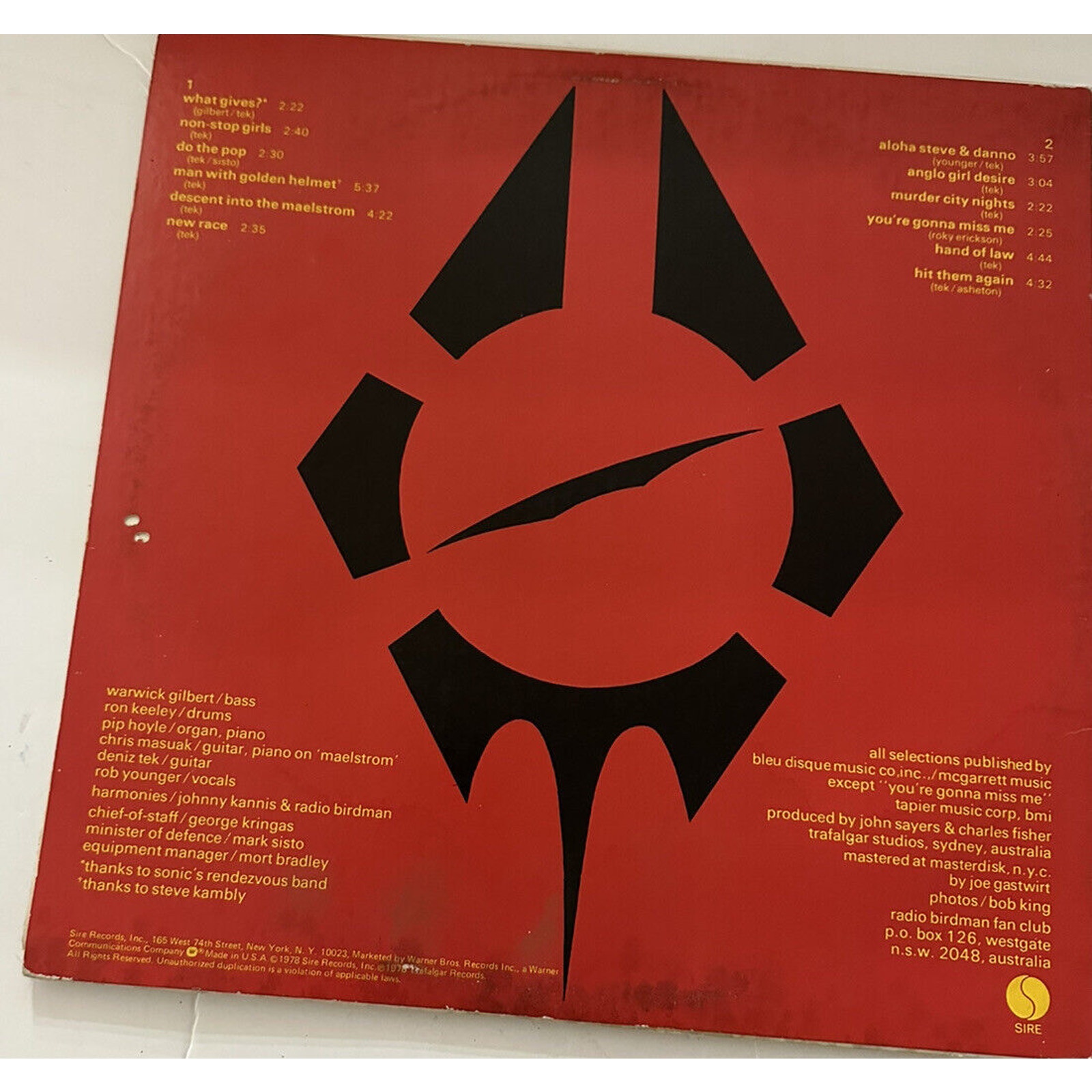 RADIO BIRDMAN RADIOS APPEAR LP CRAZY RARE 1978 PROMO COPY