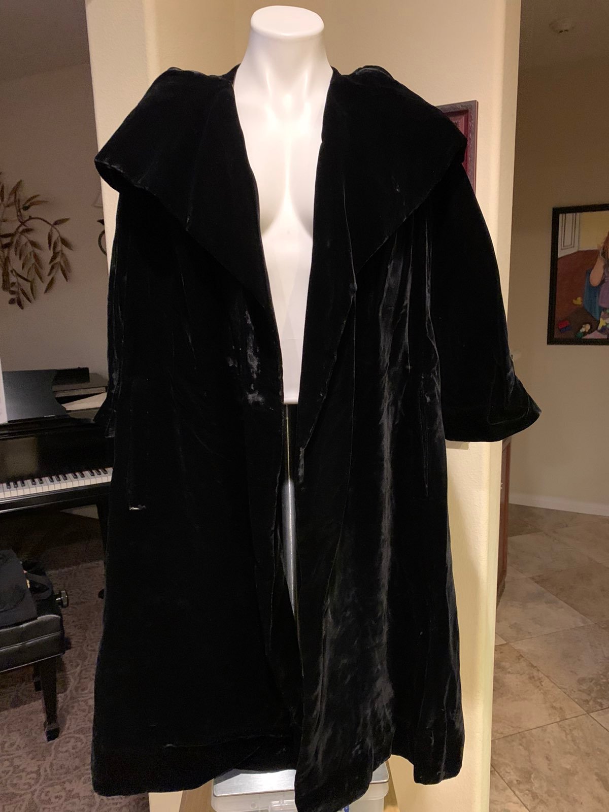 Vintage velvet dress coat
