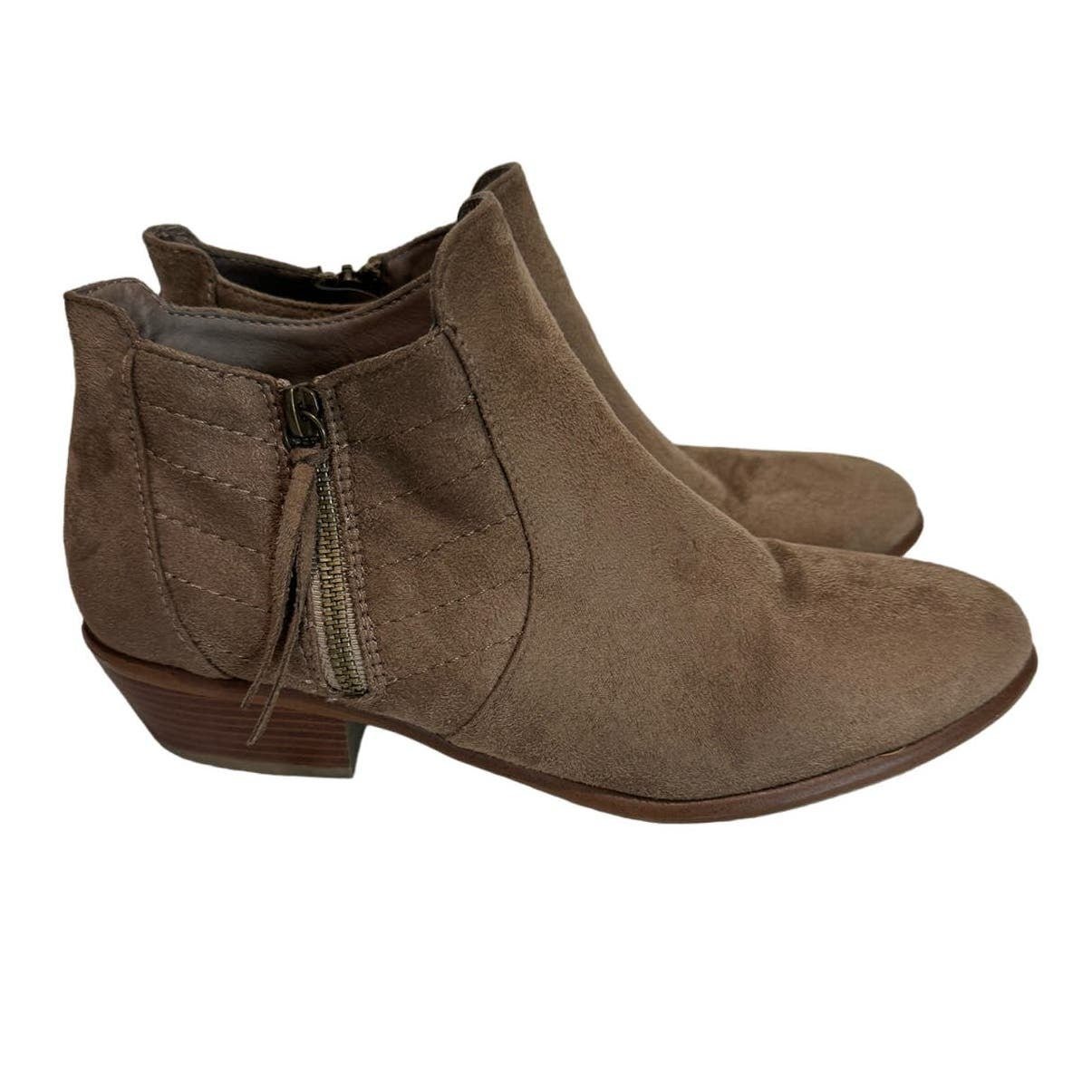 Brown Suede Booties Size 9 WIld Diva Lounge
