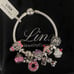 Linx Snake Chain Bracelet with Sweet Skull Themed Charms