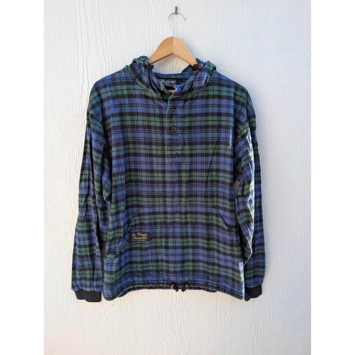 Vermont Flannel Company Hooded Kangaroo Pocket Flannel Pullover Men's Small