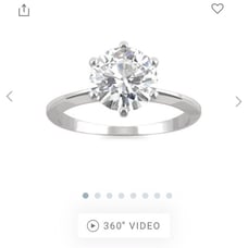 1 carat solitare engagement ring sz 8