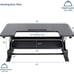 VIVO Black Adjustable 36” High Stand Up Desk