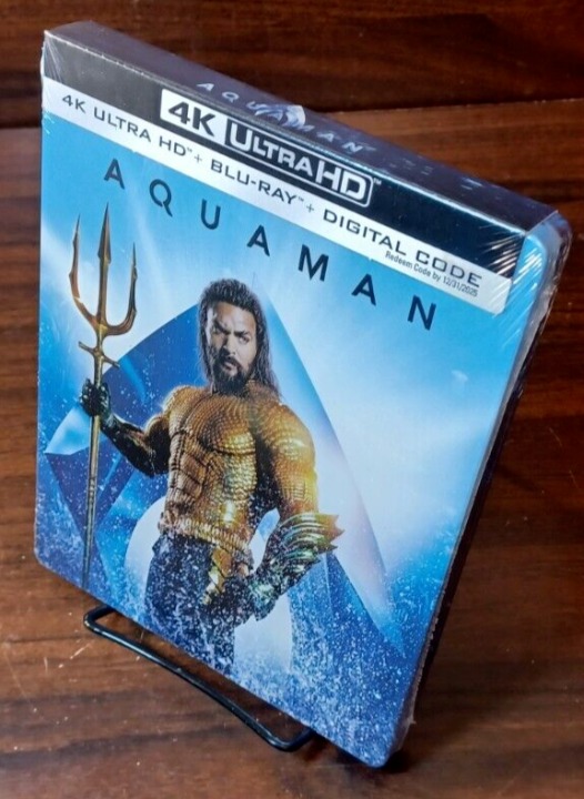Aquaman Steelbook (4K+Blu-ray-No Digital)-Free Box Shipping with Tracking