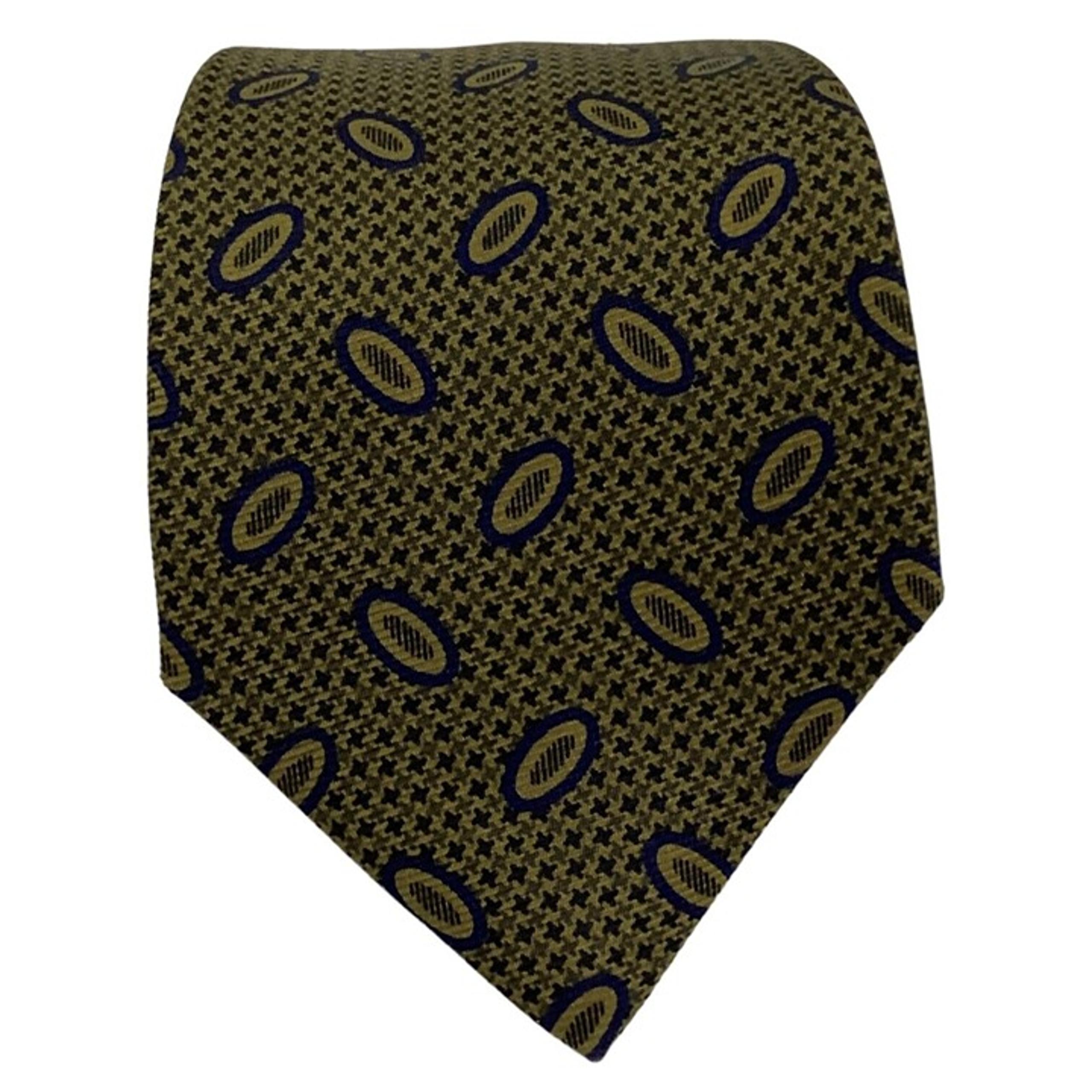 KITON NAPOLI Brown Geometric Silk Tie Made In Italy 60"-4" EX COND