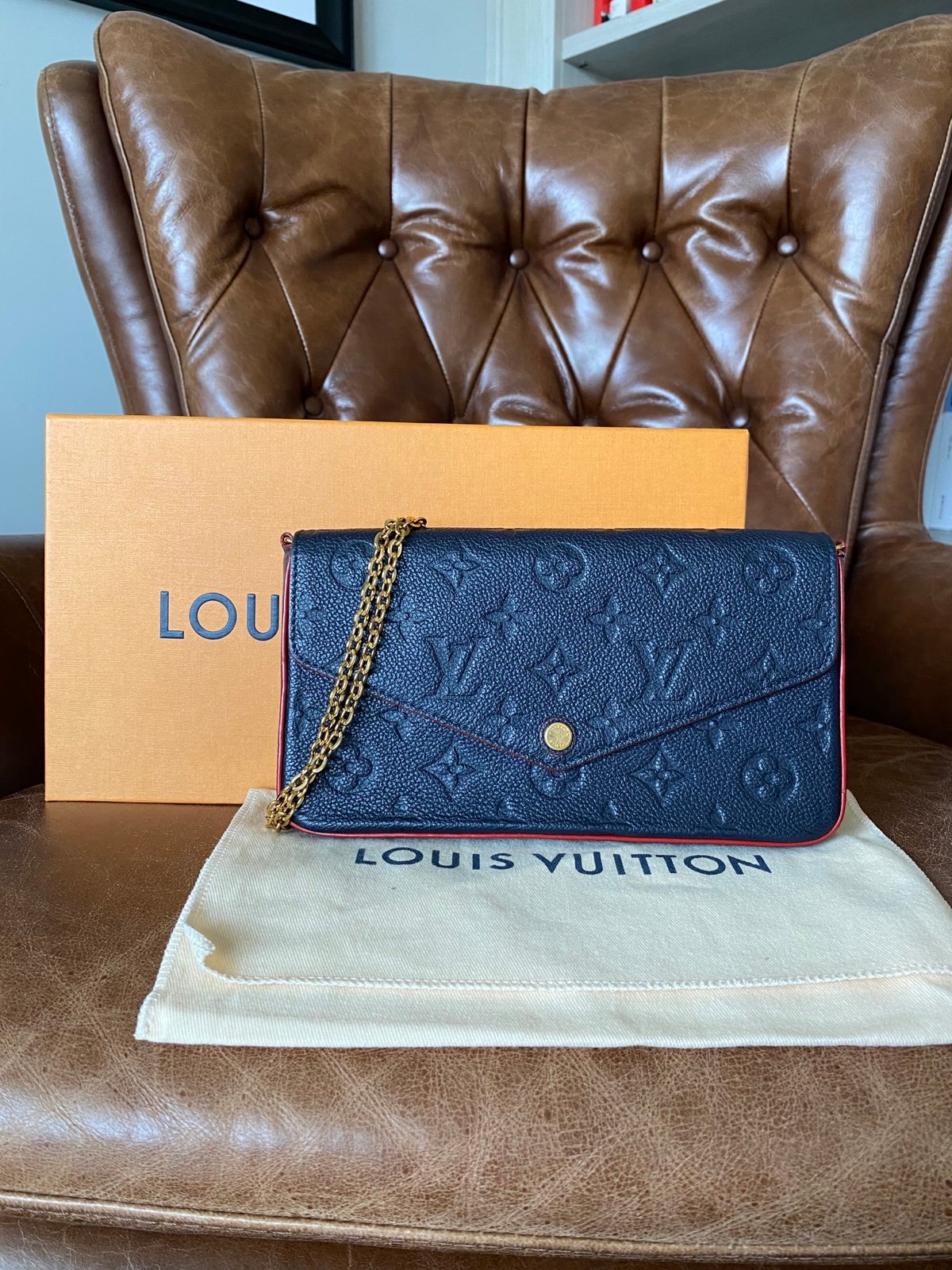 Louis Vuitton Felicie Pochette Monogram Empreinte Leather