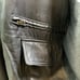 Falls Creek Black Leather Zip Front Bomber Jacket Size Extra Large Vintage Biker