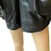 Falls Creek Black Leather Zip Front Bomber Jacket Size Extra Large Vintage Biker