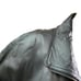 Falls Creek Black Leather Zip Front Bomber Jacket Size Extra Large Vintage Biker