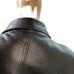 Falls Creek Black Leather Zip Front Bomber Jacket Size Extra Large Vintage Biker