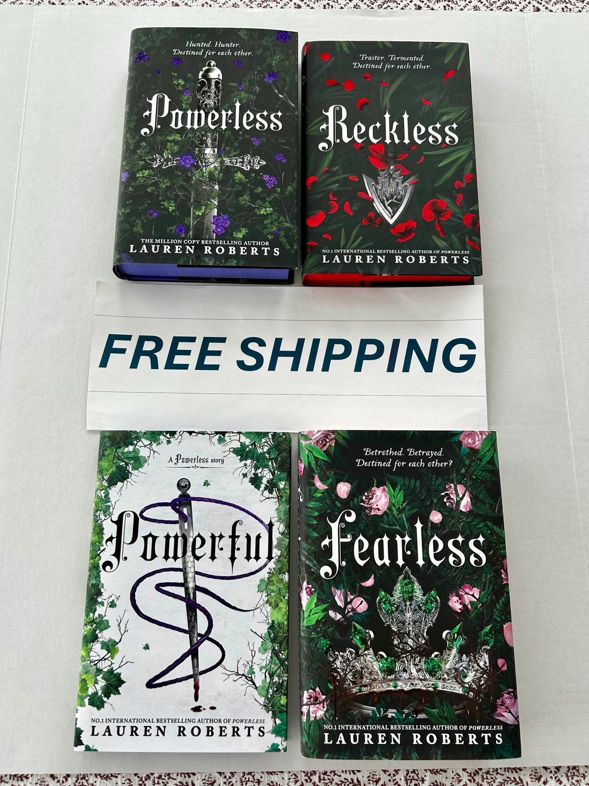 FREE SHIP Waterstones Powerless Reckless Powerful Fearless Series Lauren Roberts