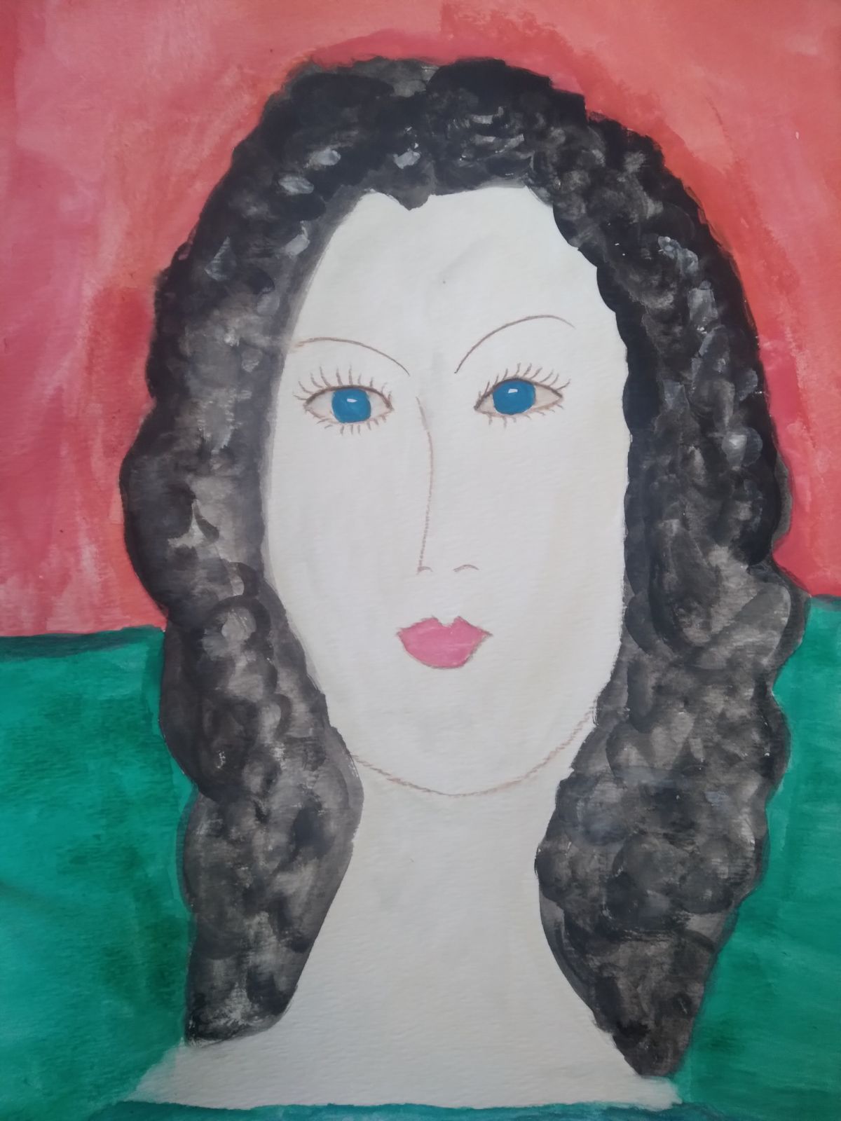 Original portrait watercolor