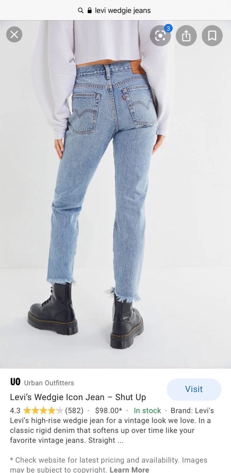 Levi's jeans wedgie fit size 27 straight