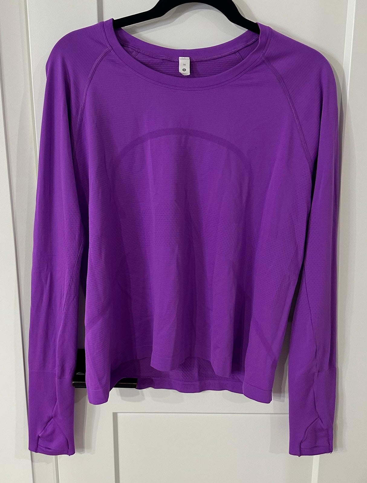 Lululemon Moonlit Magenta Swiftly Tech 2.0 Long Sleeve Race Length Shirt ~ 14
