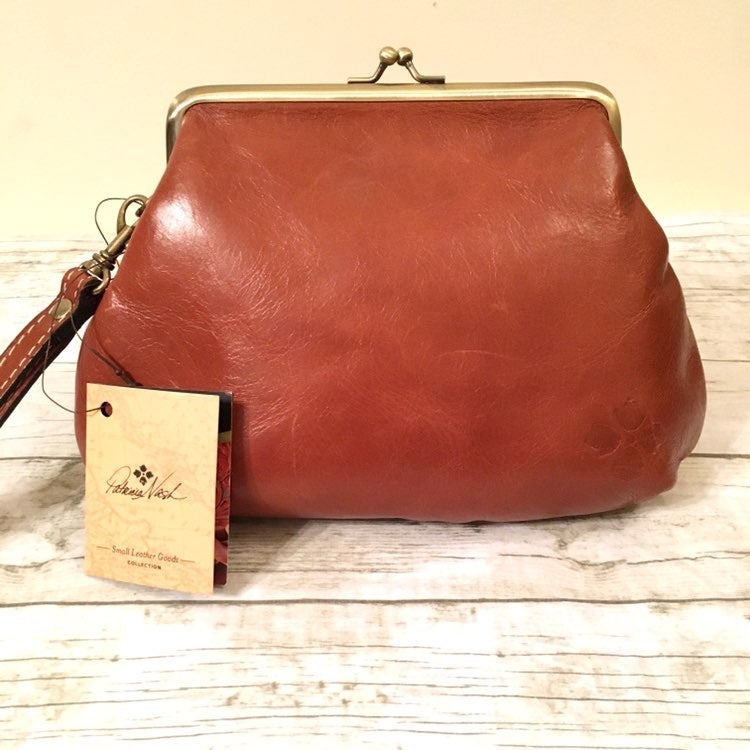 Patricia Nash Wristlet Clutch Rich Brown