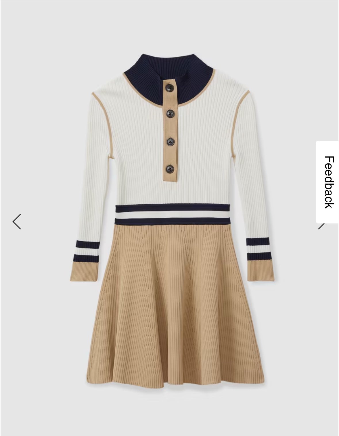 NWT- Reiss Kids' Ribbed Long Seeve Shirtdress, size 11-12Y