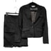 BCBG To the Max Black 2 Piece Skirt Suit Size 2 Ruffled Blazer Jacket Career