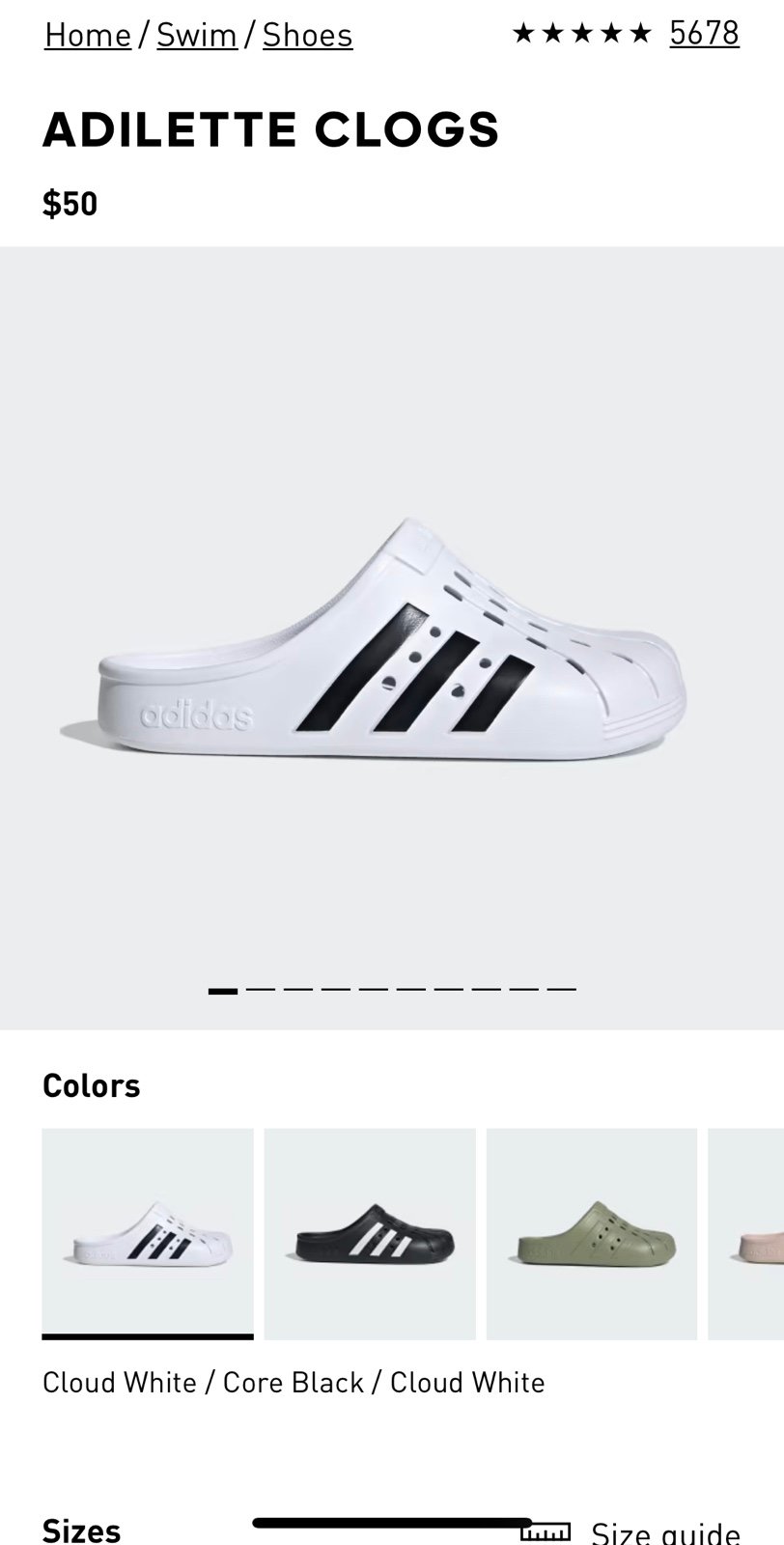 Adidas shoes / crocs / clogs