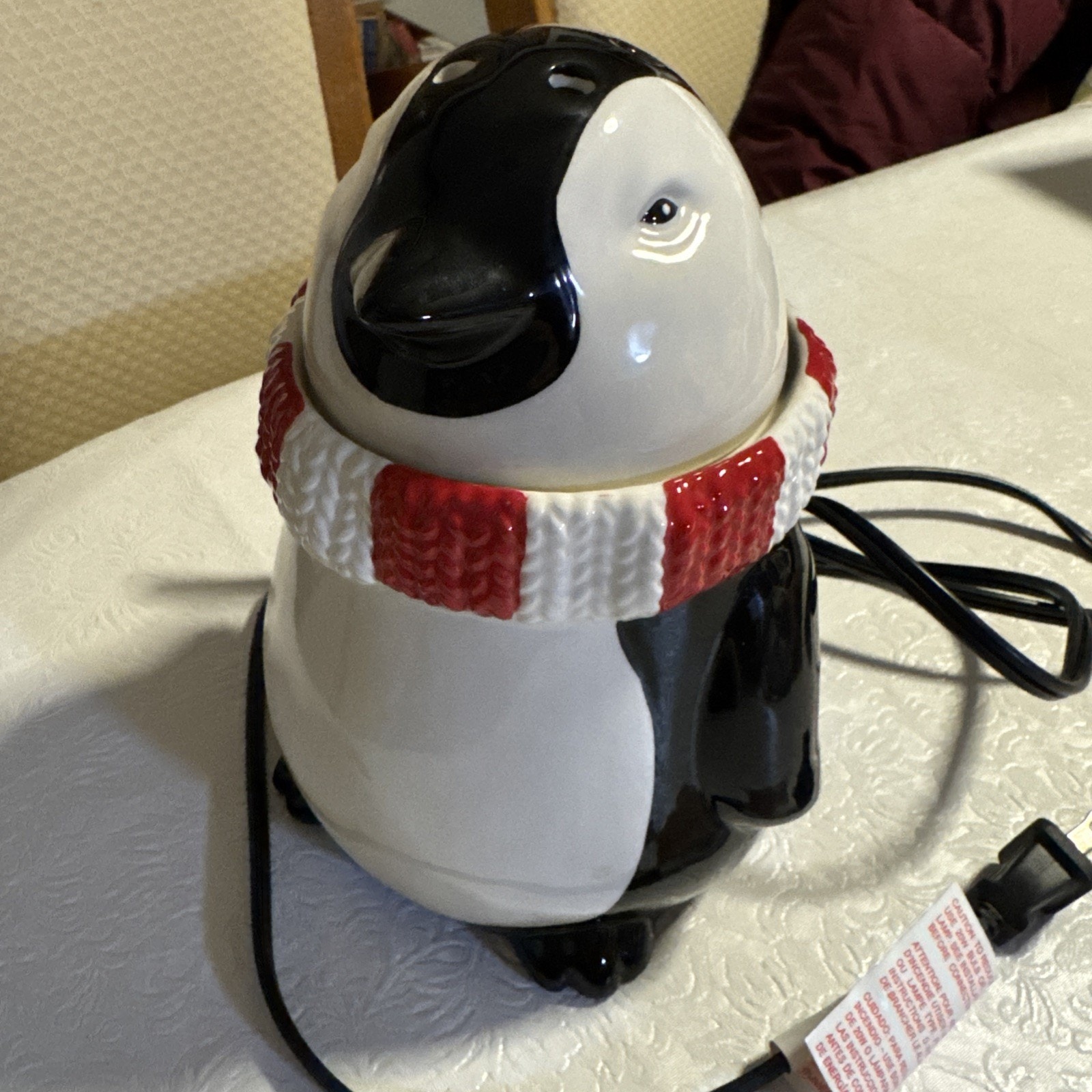 Scentsy Tux Penguin Christmas Full Size Warmer Retired 2015 No Box Christmas