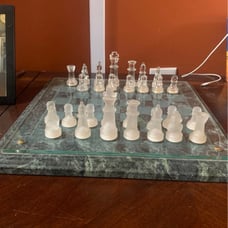Glass chess set