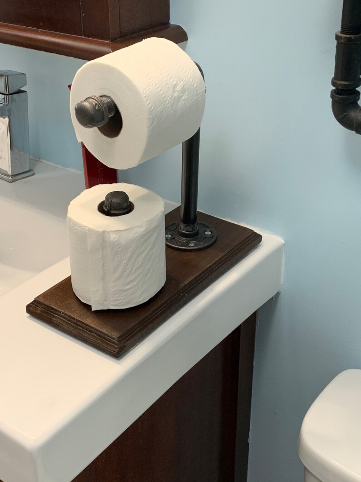 Rustic Steampunk Toilet Paper Holder