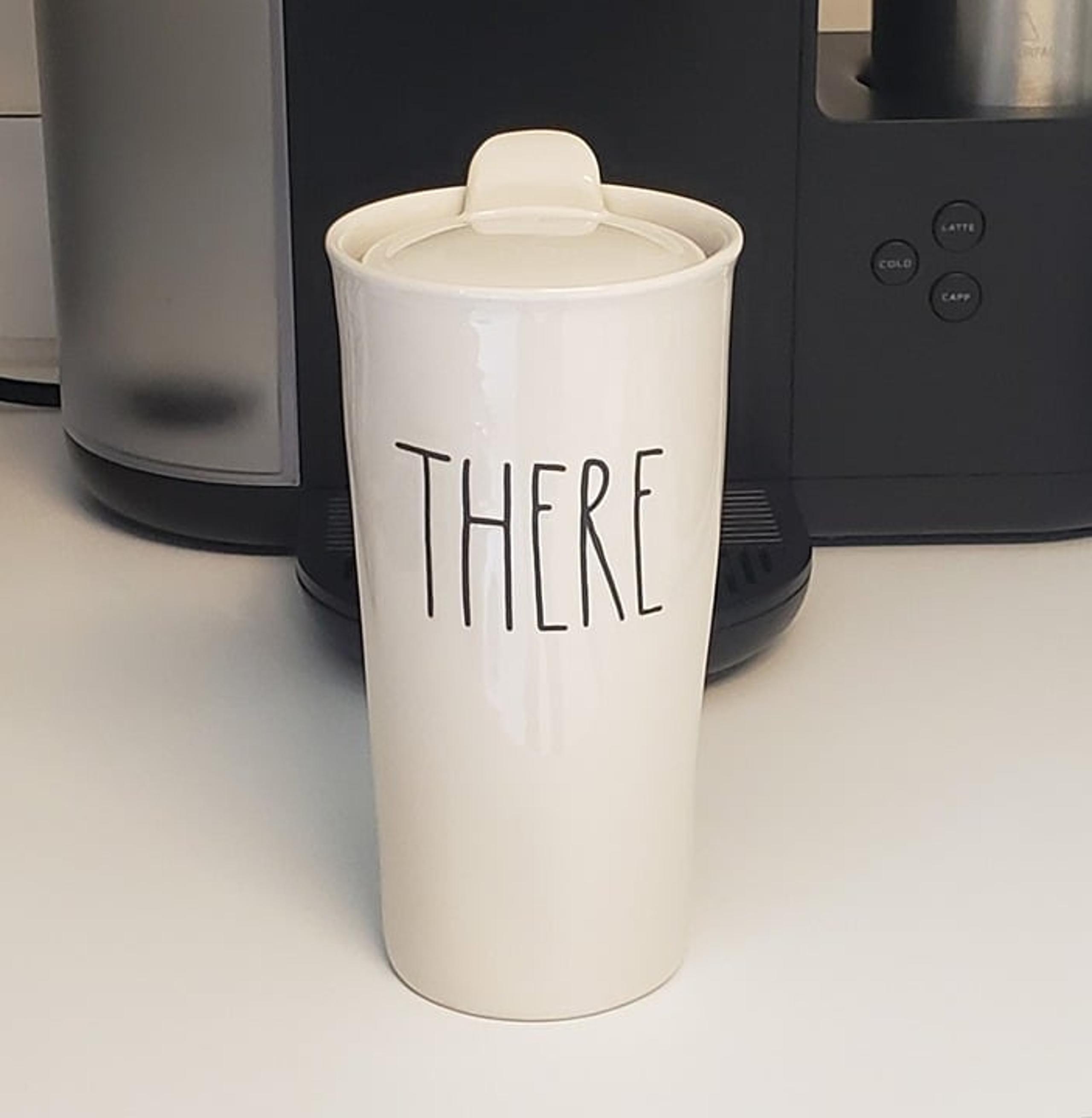 Rae Dunn THERE Travel Mug Coffee Cup with Lid