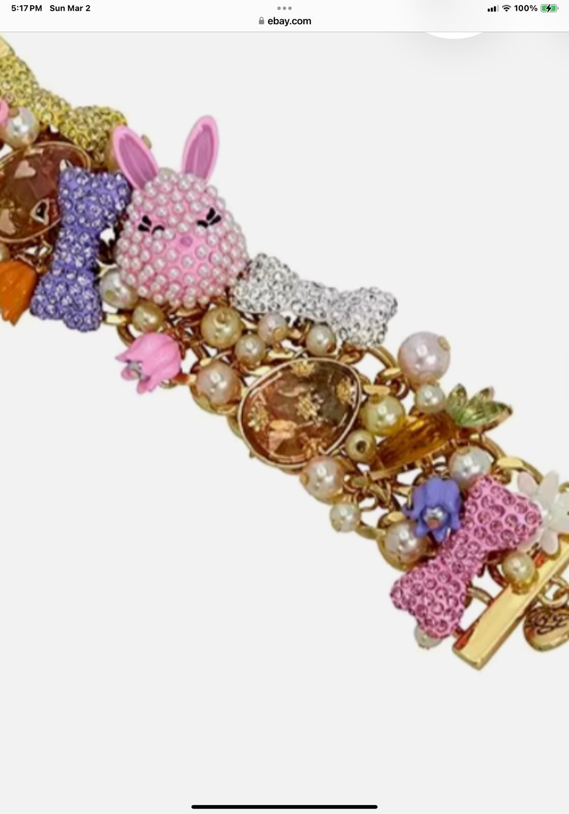 NWT Easter toggle bracelet by Betsy Johnson
