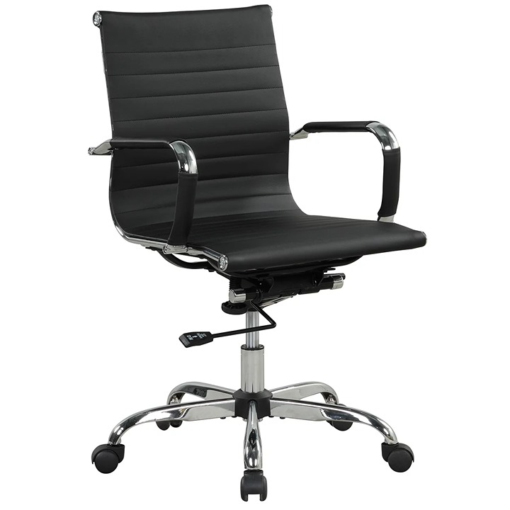 ☆37.5 in Manager's Chair with Adjustable Height & Swivel, 250 lb. Capacity, Blac