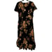 Reba Floral Maxi Dress Size 10 Burnout Velvet Ruffle Whimsigoth Gypsy Cantina
