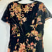 Reba Floral Maxi Dress Size 10 Burnout Velvet Ruffle Whimsigoth Gypsy Cantina