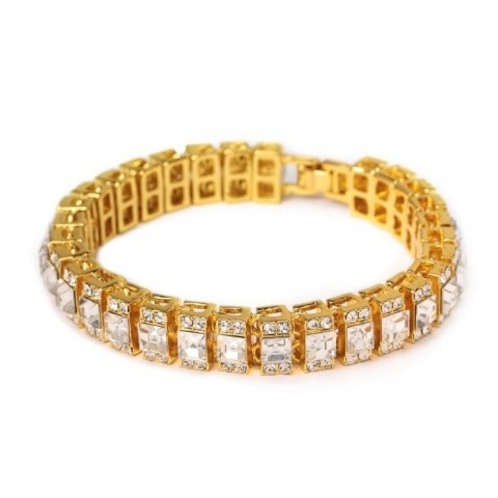 Gold Clout Diamond Tennis Bracelet
