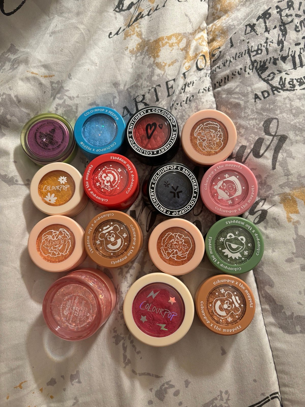 Colourpop set of 15 eyeshadow pots