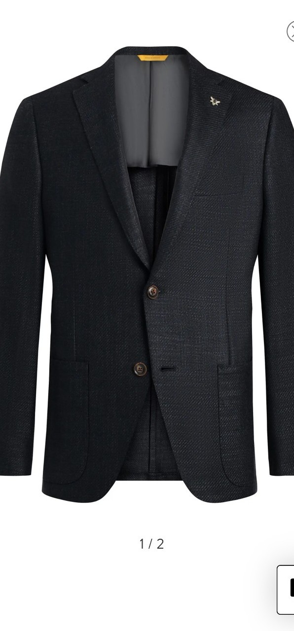 Hickey Freeman Classic Fit Solid Wool Blazer