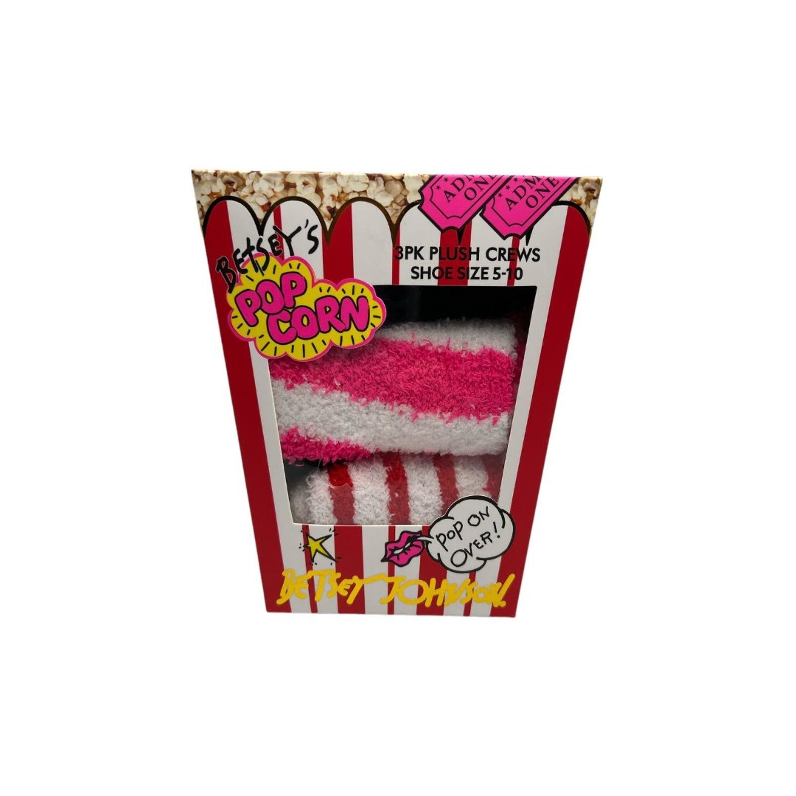 Betsey Johnson Plush Crew Socks 3 Pack