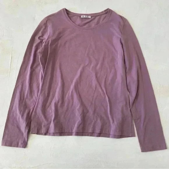 Loro Piana Purple Crewneck Long Sleeve Cotton Blend Size 48