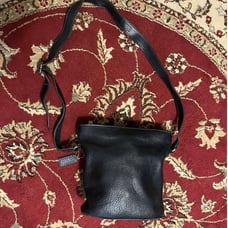 Vintage Coach Black Pebbled Leather Shoulder Bucket Bag Made in USA