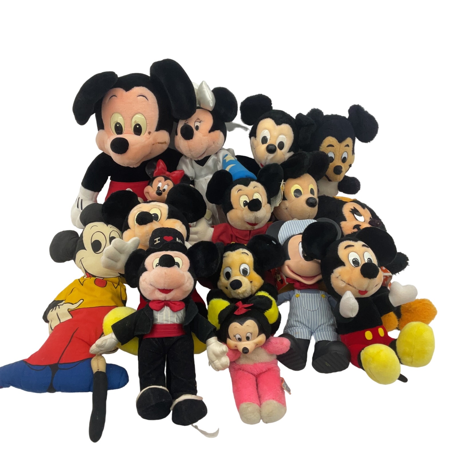 Vintage Mickey Mouse Disney Character Mixed Preowned LOT 12 lbs Plush Dolls Toys